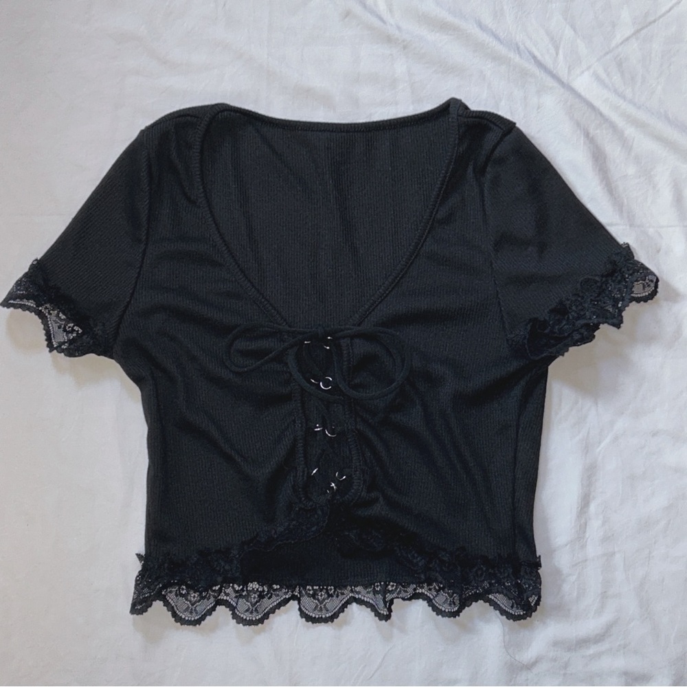 Lace-up Crop Top